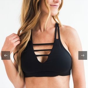 Zyia NWT Black Grid Bra